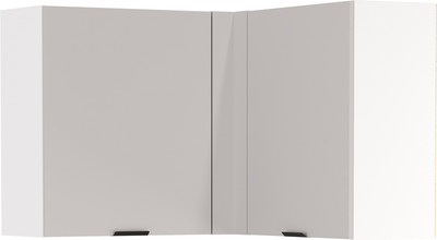 Шкаф навесной для кухни Олмеко Венера угловой (белый/кашемир/белый) -