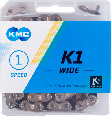 Цепь для велосипеда KMC K1 Wide с замком / 6-190515 (112 звеньев) - 