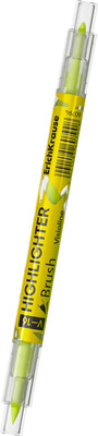 Текстовыделитель Erich Krause Двухсторонний Visioline V-16 Brush Neon / 60794 (желтый) -
