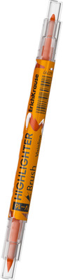 Текстовыделитель Erich Krause Двухсторонний Visioline V-16 Brush Neon / 60797 (оранжевый) -
