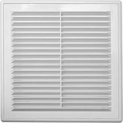 Решетка вентиляционная Ventale PS пластиковая в рамке с сеткой 150x150 (белый) -