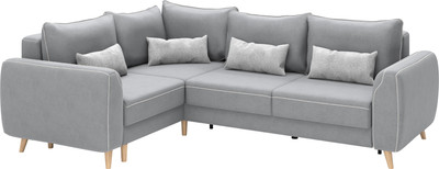 Диван угловой Олмеко Лона (уголь/сильвер) - 