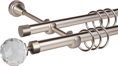 

Карниз для штор, Grace D19Г/19Г + наконечники Кристалл