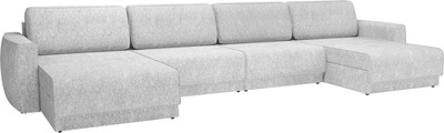 Диван П-образный Олмеко Женева 2S2O2P (светло-серый) - 