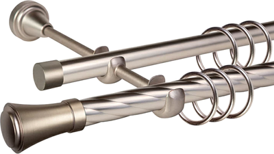 

Карниз для штор, Grace D19К/19Г + наконечники Анкона