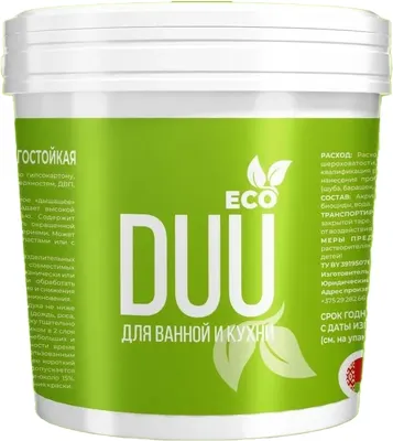 

Краска, Eco ВД-АК для ванны и кухни влагостойкая