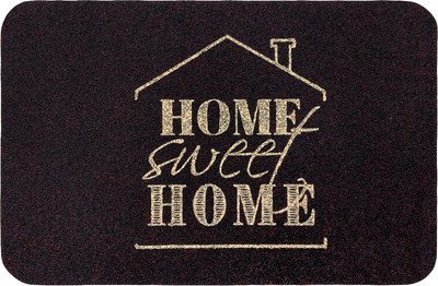 Коврик грязезащитный ComeForte Велюр Милый дом 40x60 (черный) - 