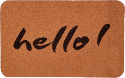 Коврик грязезащитный ComeForte Велюр Hello 60x90 (бежевый) - 