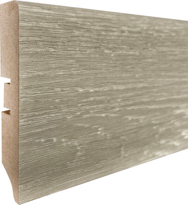 Плинтус Smartprofile МДФ Strong Color 80A Дуб серена серый П02 (2.4м) -