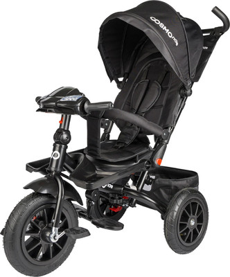 Трехколесный велосипед с ручкой CosmoRide LX-03ED (черный) -