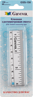 Сантиметр портновский Фирма Гамма ПВХ бумага 150х2см / GSS-150 (белый) - 