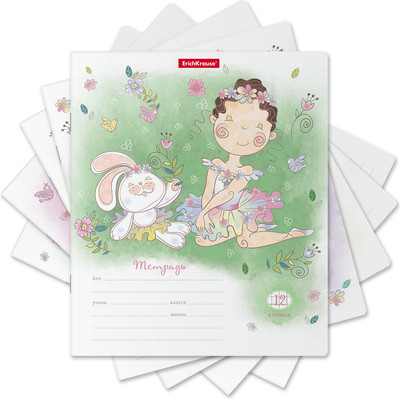 Тетрадь Erich Krause Девочка-талант / 58235 (12л, клетка) -