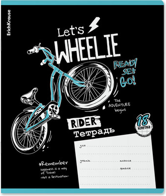 Тетрадь Erich Krause Bicycle Rider / 58390 (18л, клетка) - 