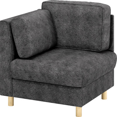 Кресло мягкое Олмеко Шелдон (велюр Sierra 9 темно-серый) - 