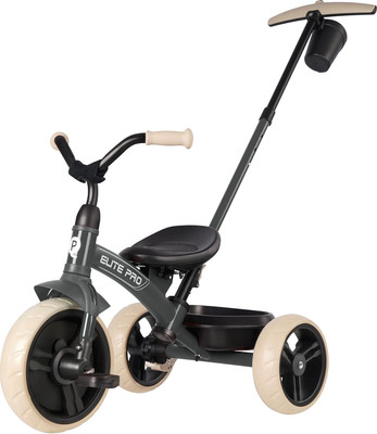 Трехколесный велосипед QPlay 2 в1 Elite PRO 10х8 EVA / 656317 (серый графит) -