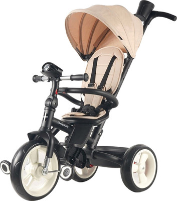 Трехколесный велосипед с ручкой Moby Kids 5 в 1 Pioneer 360°/ 656323 ( песочно-бежевый) - 