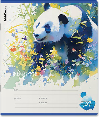 Тетрадь Erich Krause Flower Panda / 60575 (24л, линейка) - 