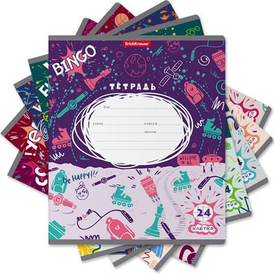 Тетрадь Erich Krause Cosmic Trash / 58267 (24л, клетка) - 