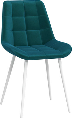 Стул Олмеко Кварта К (велюр конфетти изумруд/белый) - 