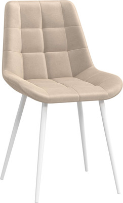 Стул Олмеко Кварта К (велюр конфетти крем/белый) - 