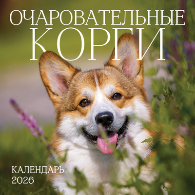 Календарь настенный Эксмо Очаровательные корги 2026 год (9785042189340) -