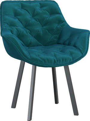 Стул Олмеко Квинта (велюр конфетти изумруд/черный) -