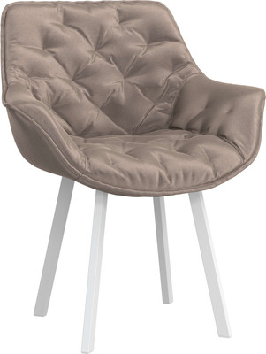 Стул Олмеко Квинта (велюр конфетти мокко/белый) -