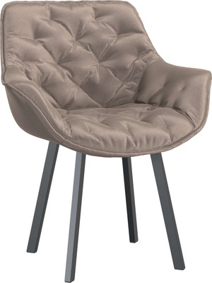 Стул Олмеко Квинта (велюр конфетти мокко/черный) -