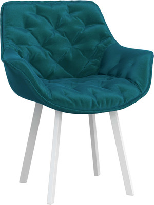 Стул Олмеко Квинта (велюр конфетти изумруд/белый) -