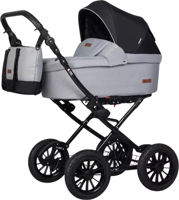 Детская универсальная коляска Riko Bella Lux Classic 2025 2 в 1 Basic (02 серый) - 