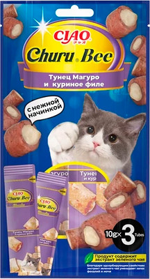 

Лакомство для кошек, Чуру-Би Запеченные трубочки Тунец Магуро с Куриным филе