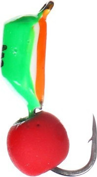 Мормышка Yugana Столбик 0.8г оранжевое брюшко + шар красный / 9942012 - 