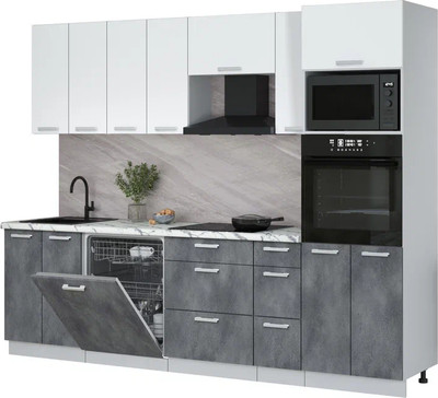 

Кухонный гарнитур, Мила Лайт 2.7-ПМ1