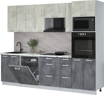 

Кухонный гарнитур, Мила Лайт 2.7-ПМ1