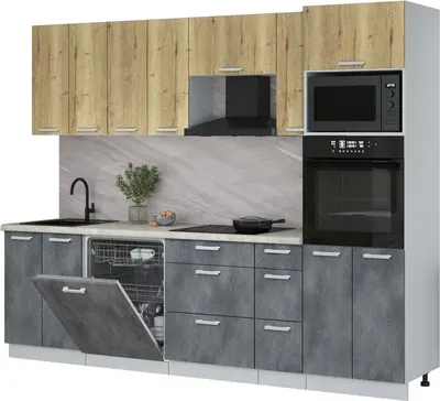 

Кухонный гарнитур, Мила Лайт 2.7-ПМ1