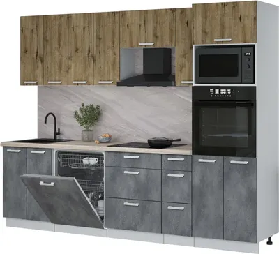 

Кухонный гарнитур, Мила Лайт 2.7-ПМ1