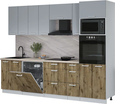 

Кухонный гарнитур, Мила Лайт 2.7-ПМ1