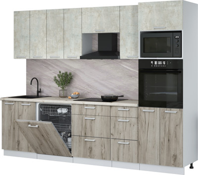 

Кухонный гарнитур, Мила Лайт 2.8-ПМ1