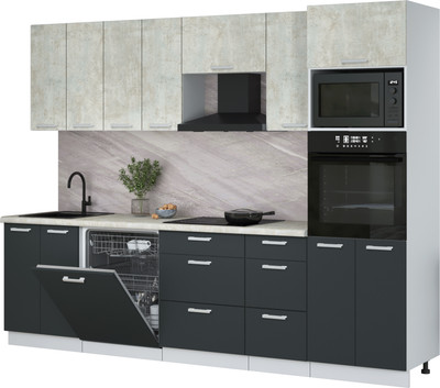 

Кухонный гарнитур, Мила Лайт 2.8-ПМ1