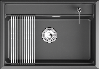 Мойка кухонная GRANULA KS-7301i (шварц) -