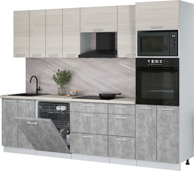 

Кухонный гарнитур, Мила Лайт 2.8-ПМ1