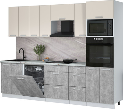 

Кухонный гарнитур, Мила Лайт 2.8-ПМ1