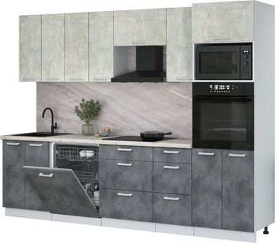 

Кухонный гарнитур, Мила Лайт 2.8-ПМ1