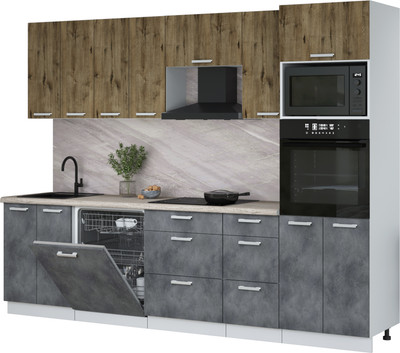 

Кухонный гарнитур, Мила Лайт 2.8-ПМ1