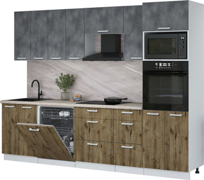 

Кухонный гарнитур, Мила Лайт 2.8-ПМ1