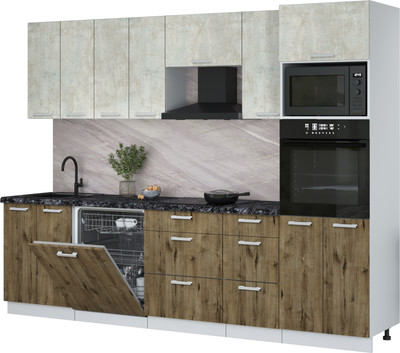 

Кухонный гарнитур, Мила Лайт 2.8-ПМ1