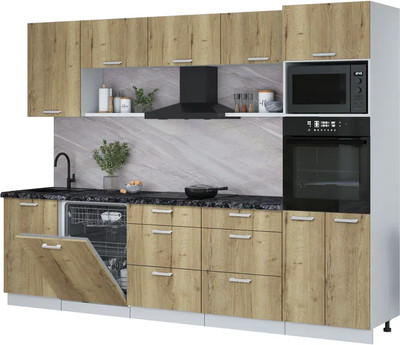 

Кухонный гарнитур, Мила Лайт 2.9-ПМ1