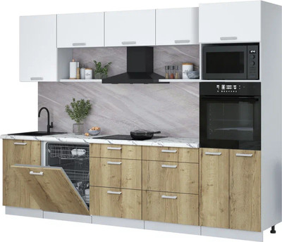 

Кухонный гарнитур, Мила Лайт 2.9-ПМ1