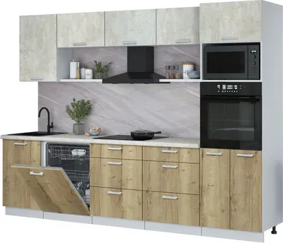 

Кухонный гарнитур, Мила Лайт 2.9-ПМ1