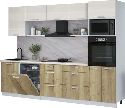 

Кухонный гарнитур, Мила Лайт 2.9-ПМ1